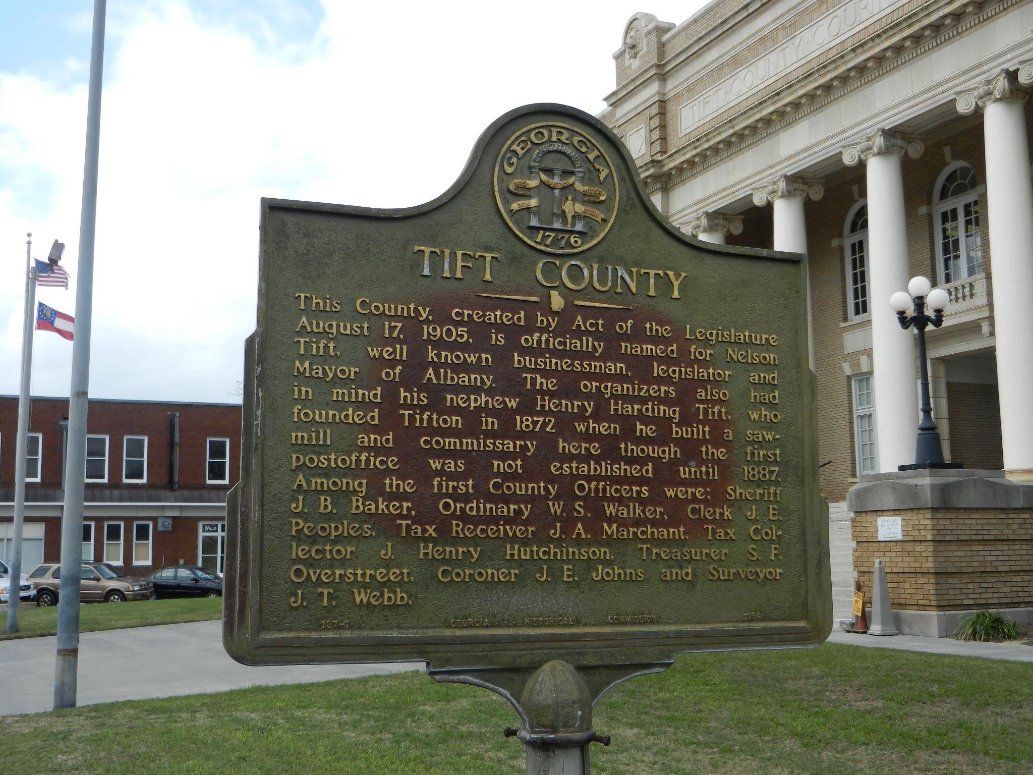 Tift County Plaque